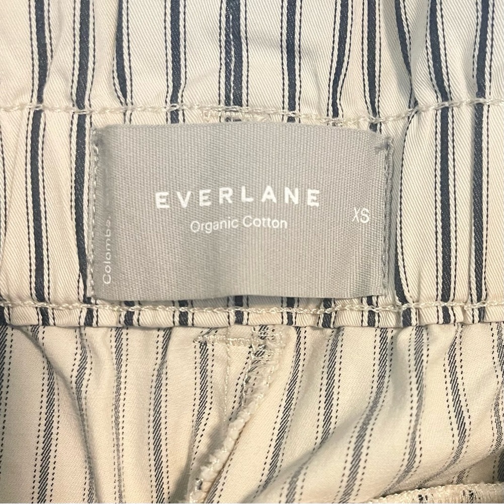 Everlane Paperbag Bermuda Shorts XS Organic Cotton Striped Beach Vacation - Picture 9 of 10